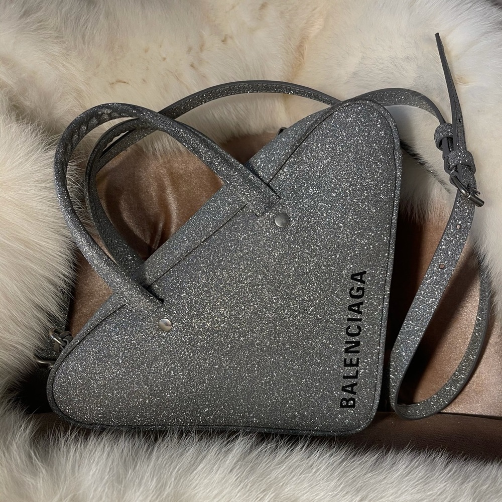 Balenciaga Triangle Duffle Bag Glitter